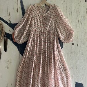 DAUGHTERS OF INDIA Kyra Maxi Dress- Coral- Size M